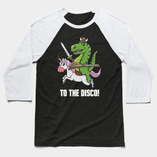 Funny Unicorn and T-Rex Dinosaur Baseball T-Shirt